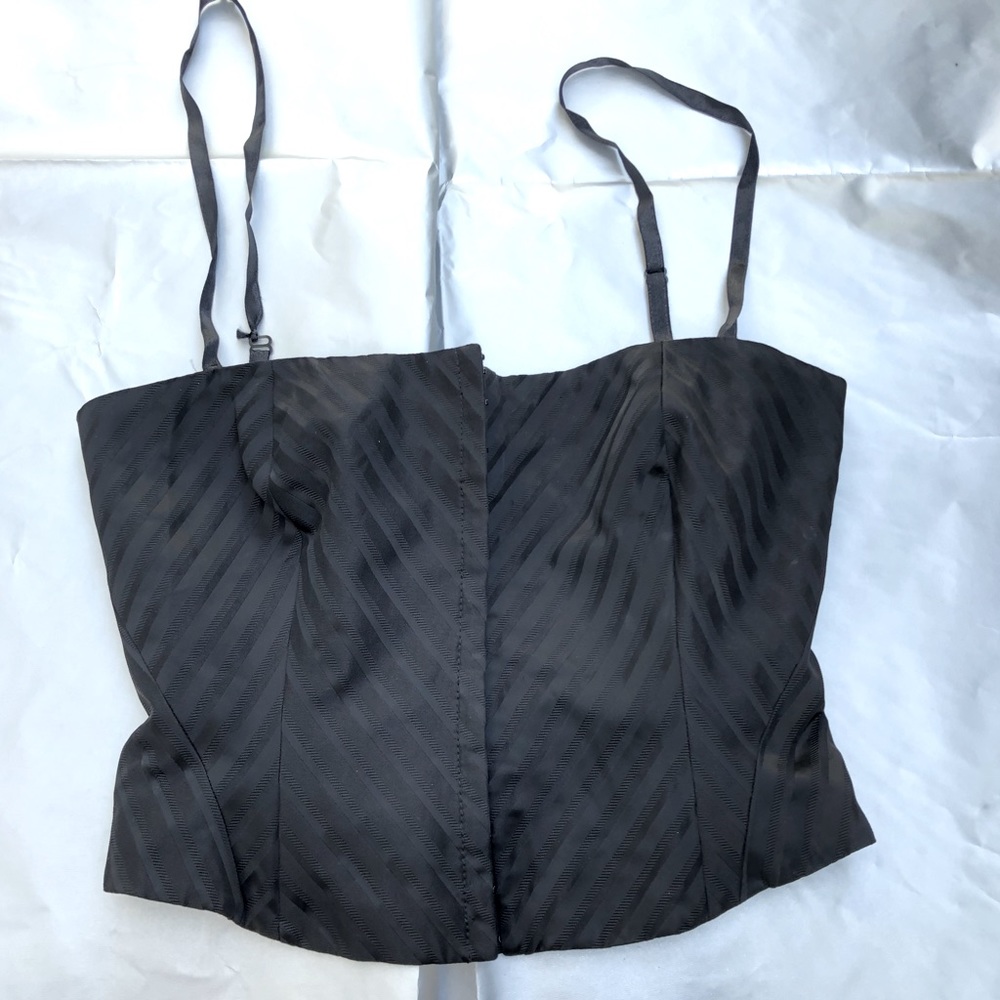 DKNY Donna Karan Corset Bustier Top Pinstripe NWT